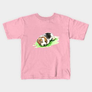 Cute Beagle Puppy (watercolor wash drawing) Kids T-Shirt